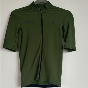 Womens fleece lined black sheep Green Cycling Jersey